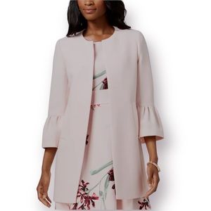 NINE WEST | Pink Ruffled Sleeve Duster